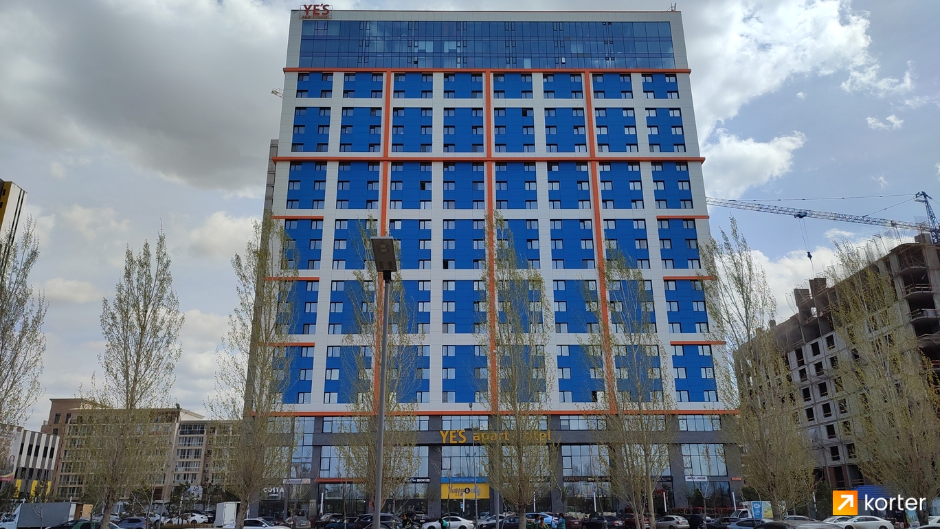 Ход строительства Апарт-отель YE`S Астана - Ракурс 4, май 2024