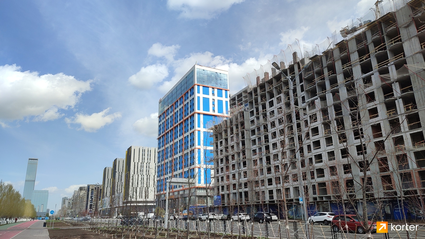 Ход строительства Апарт-отель YE`S Астана - Ракурс 9, май 2024