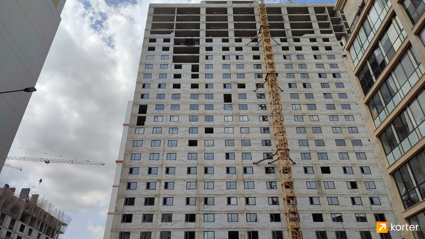 Ход строительства Апарт-отель YE`S Астана - Ракурс 3, май 2024
