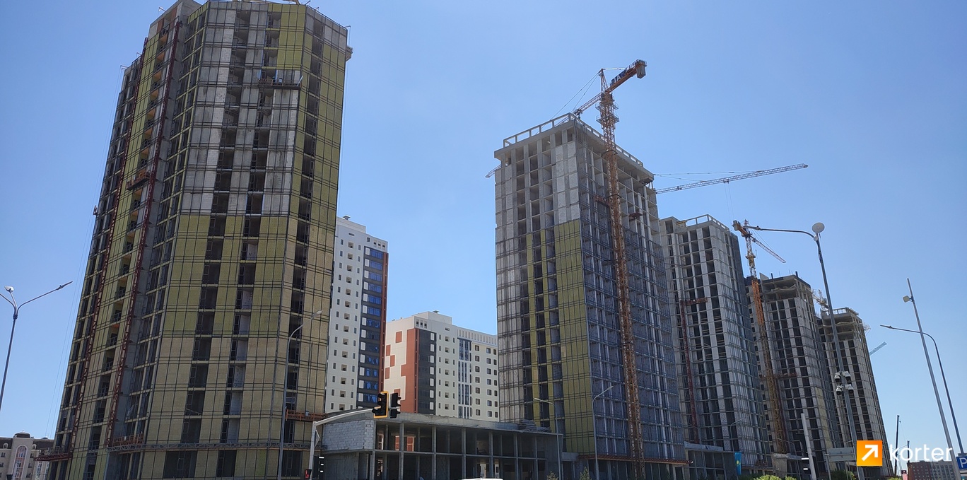 Ход строительства ЖК Arai Towers - Ракурс 1, май 2024