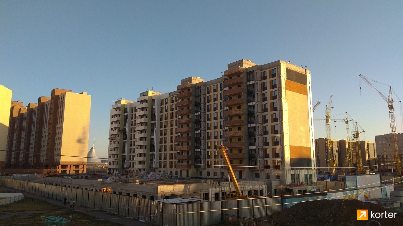 Ход строительства ЖК Айналайын - Ракурс 5, октябрь 2019
