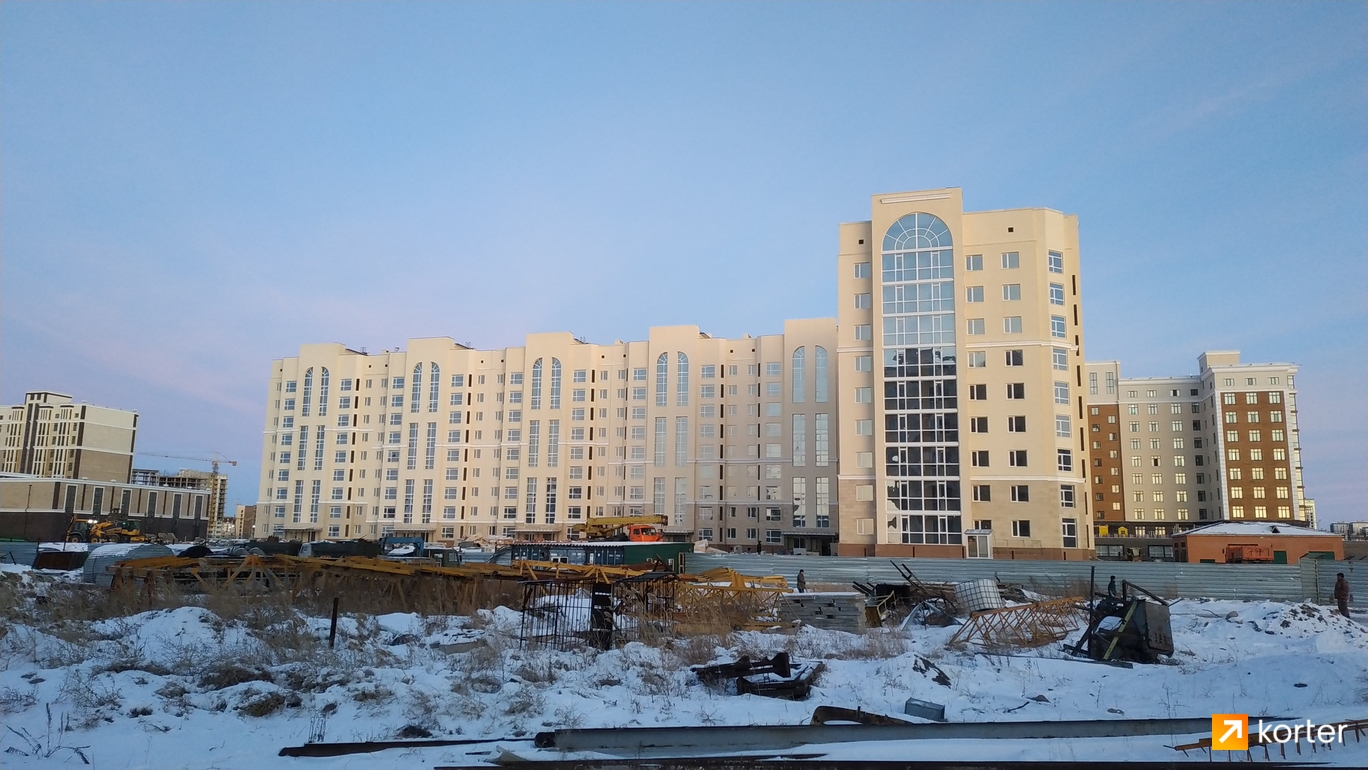 Ход строительства ЖК на ул. Ильяса Омарова, 23/1 - Ракурс 1, ноябрь 2019