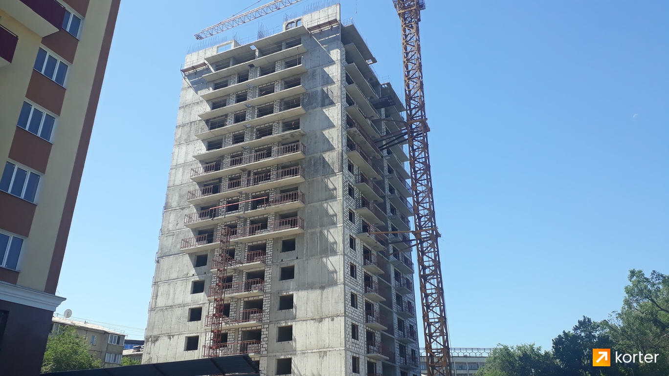 Ход строительства ЖК Жандосова - Ракурс 10, июнь 2020
