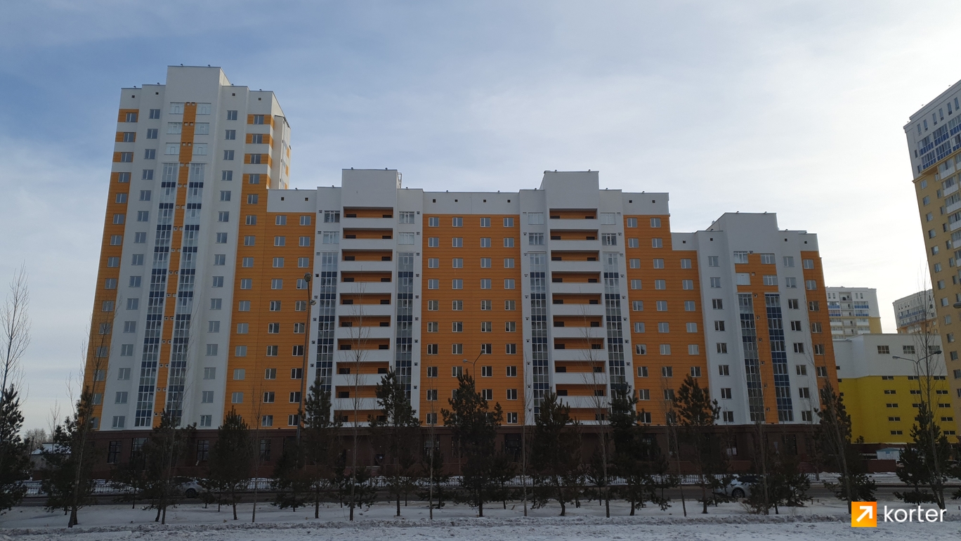 Ход строительства ЖК на Кошкарбаева - Кордай - Ракурс 5, январь 2021