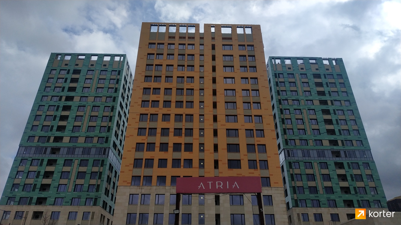 Ход строительства ЖК Atria - Ракурс 13, март 2021