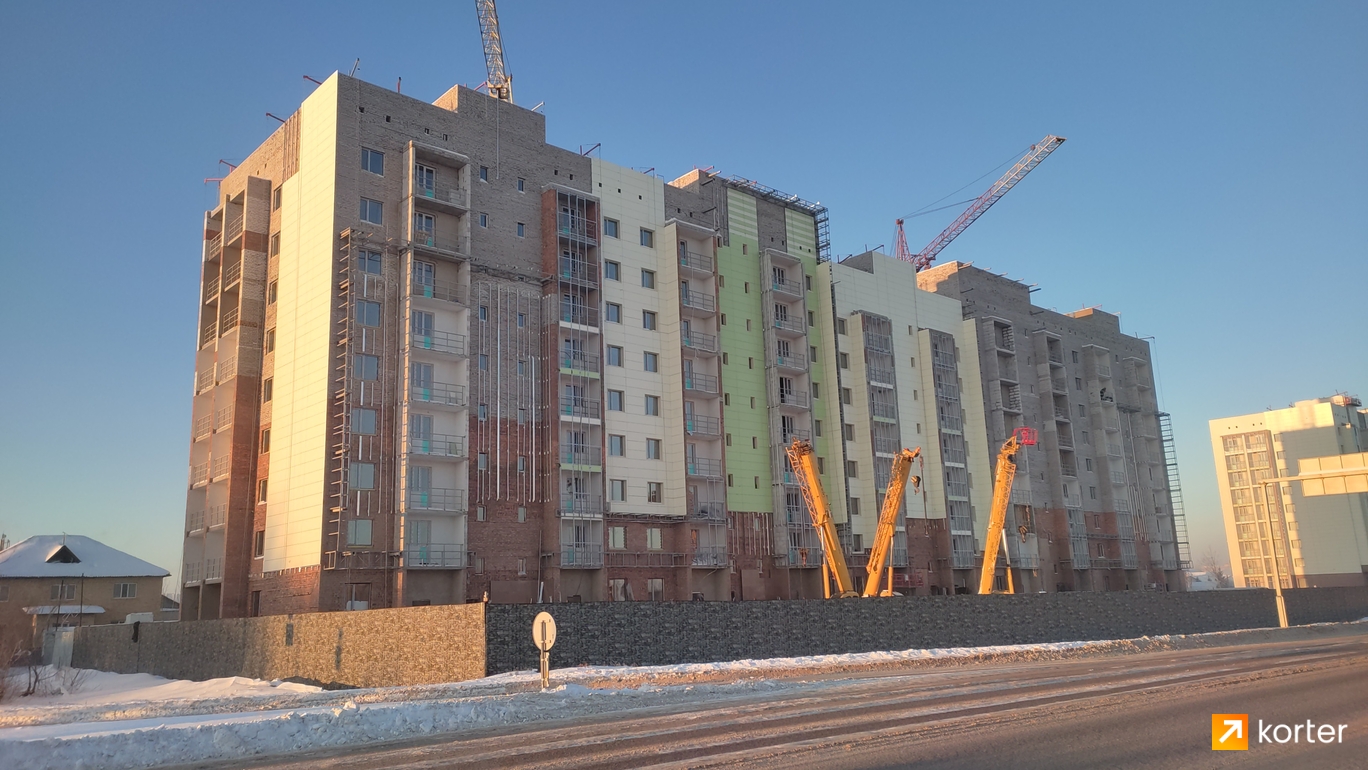 Ход строительства ЖК на просп. Абылай Хана - Ракурс 12, ноябрь 2021