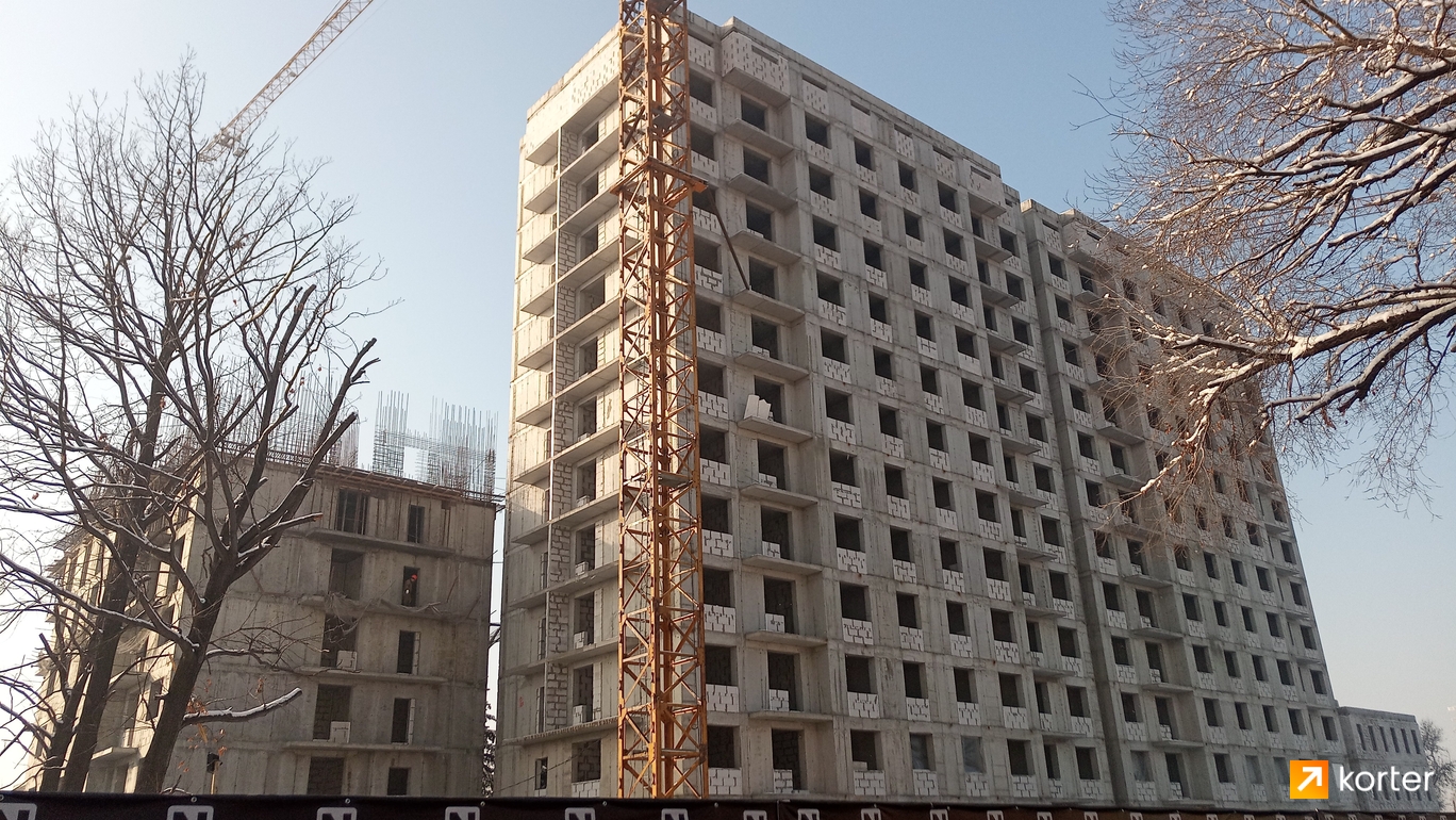 Ход строительства ЖК Elaman - Ракурс 5, декабрь 2022