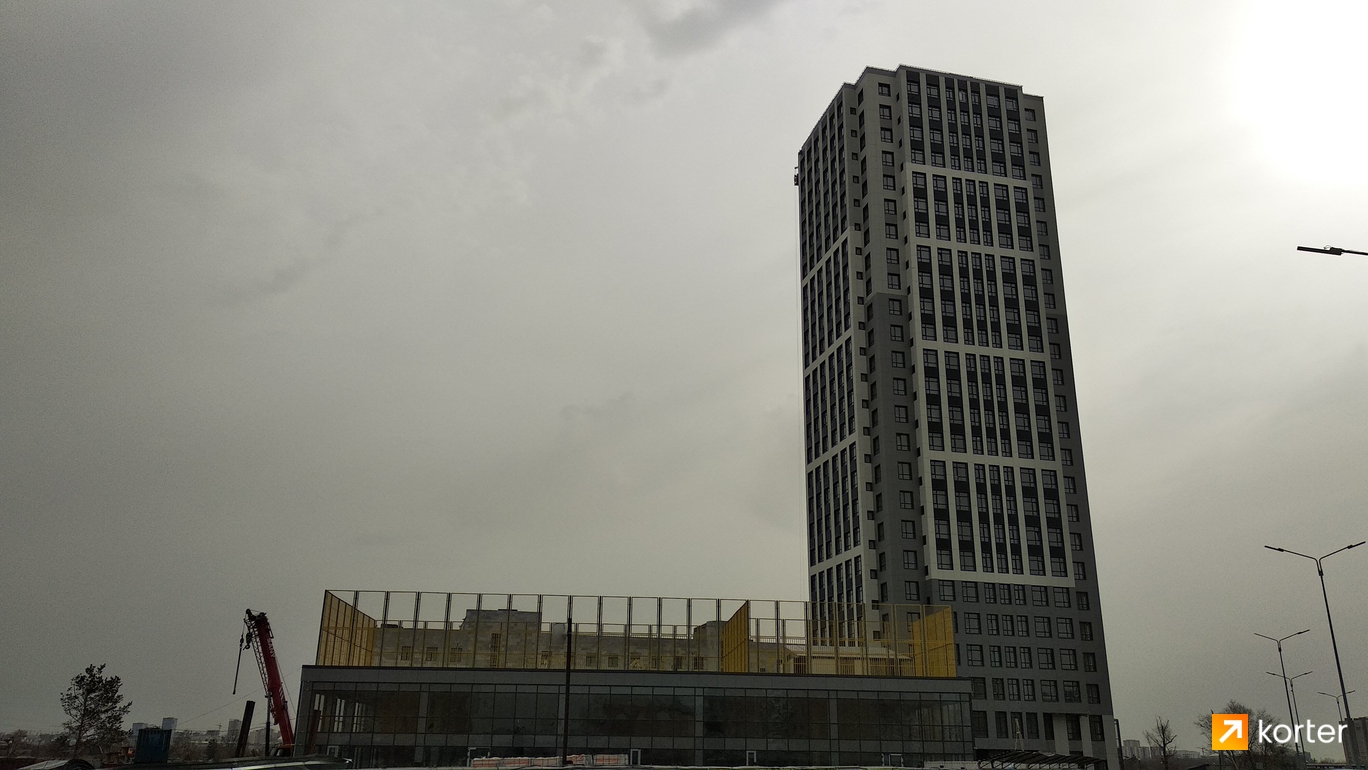 Ход строительства ЖК Esil Tower - Ракурс 5, апрель 2022