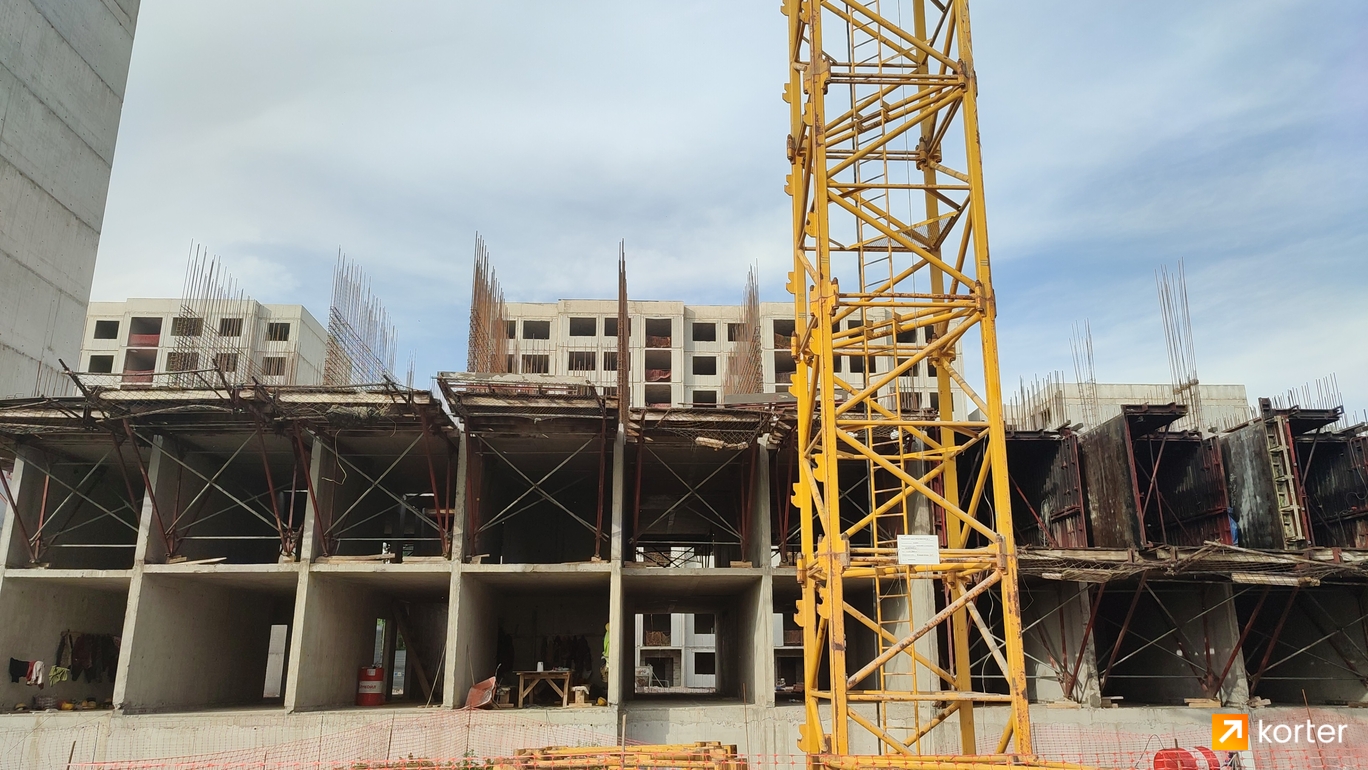 Ход строительства ЖК Altyn City - Ракурс 23, май 2022