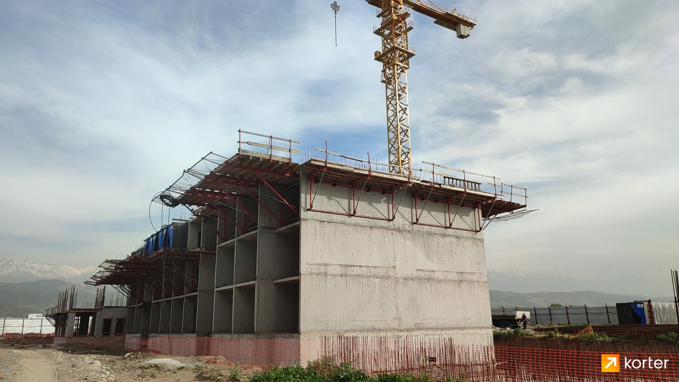 Ход строительства ЖК Altyn City - Ракурс 22, май 2022