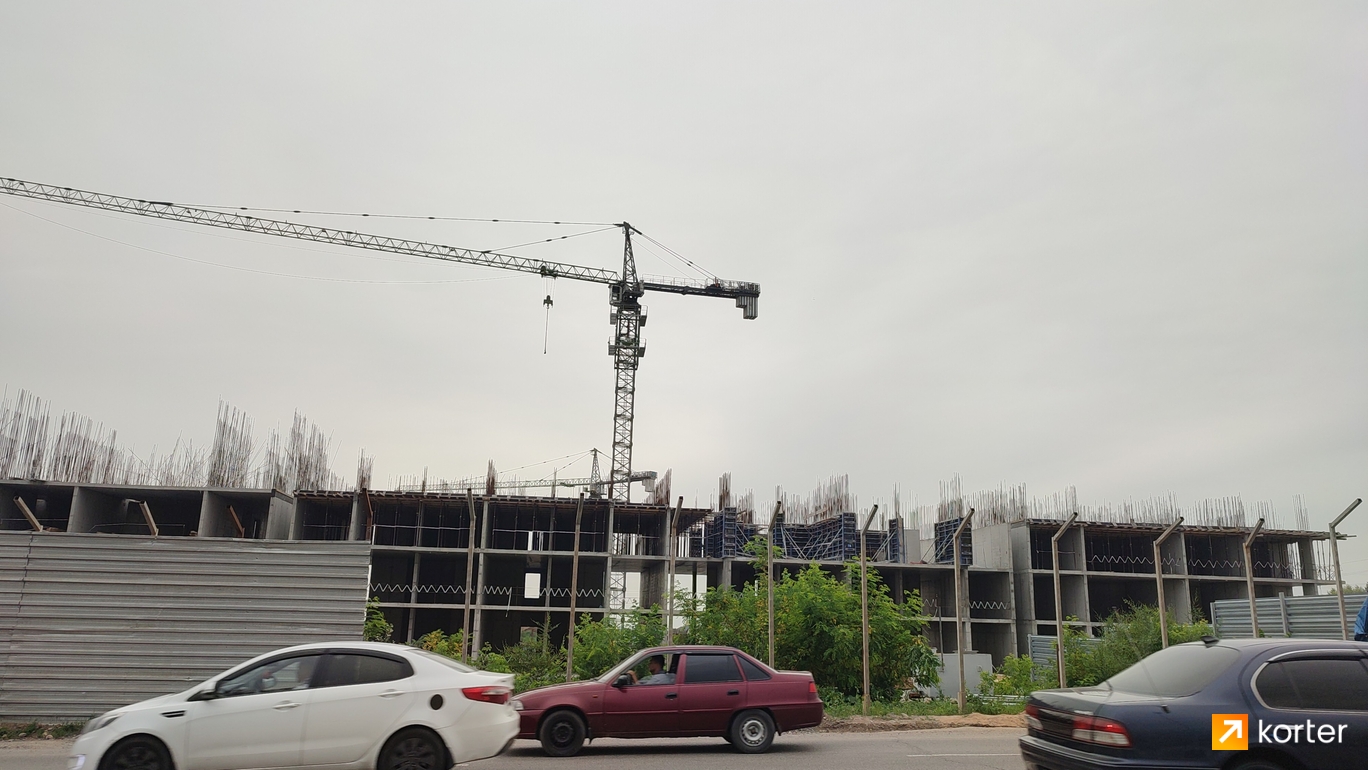 Ход строительства ЖК Hayat Apartments - Ракурс 7, май 2022