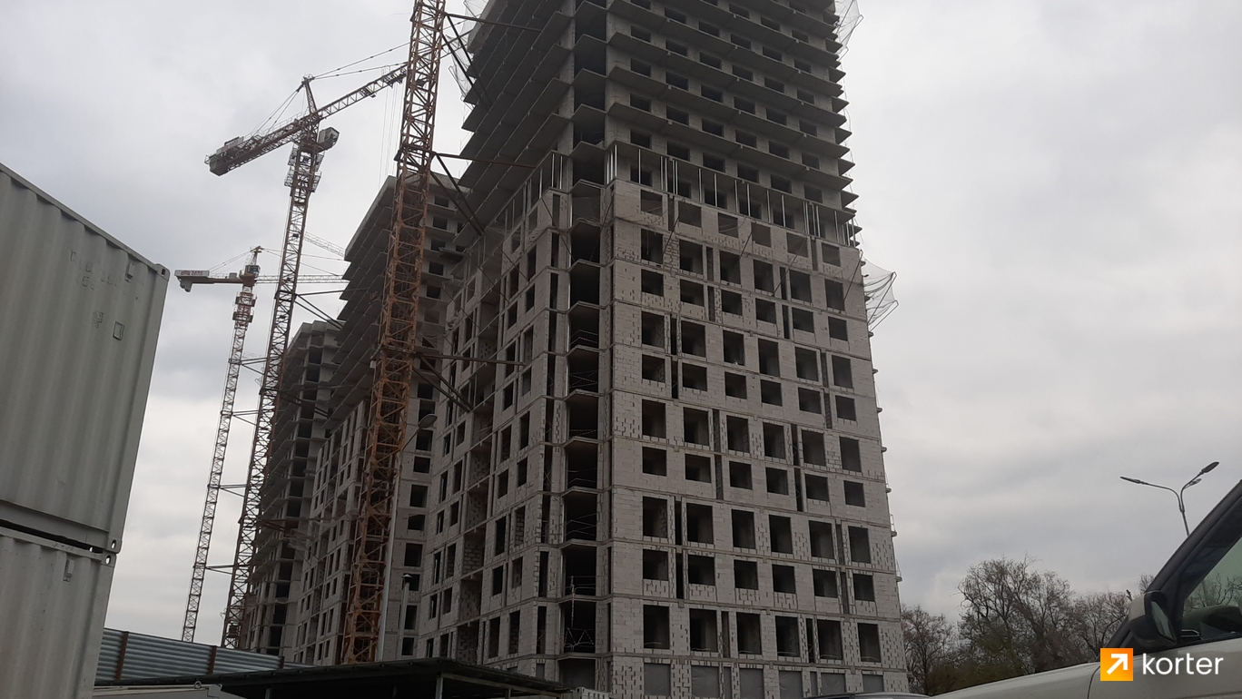 Ход строительства ЖК Комфорт Сити - Ракурс 2, ноябрь 2022