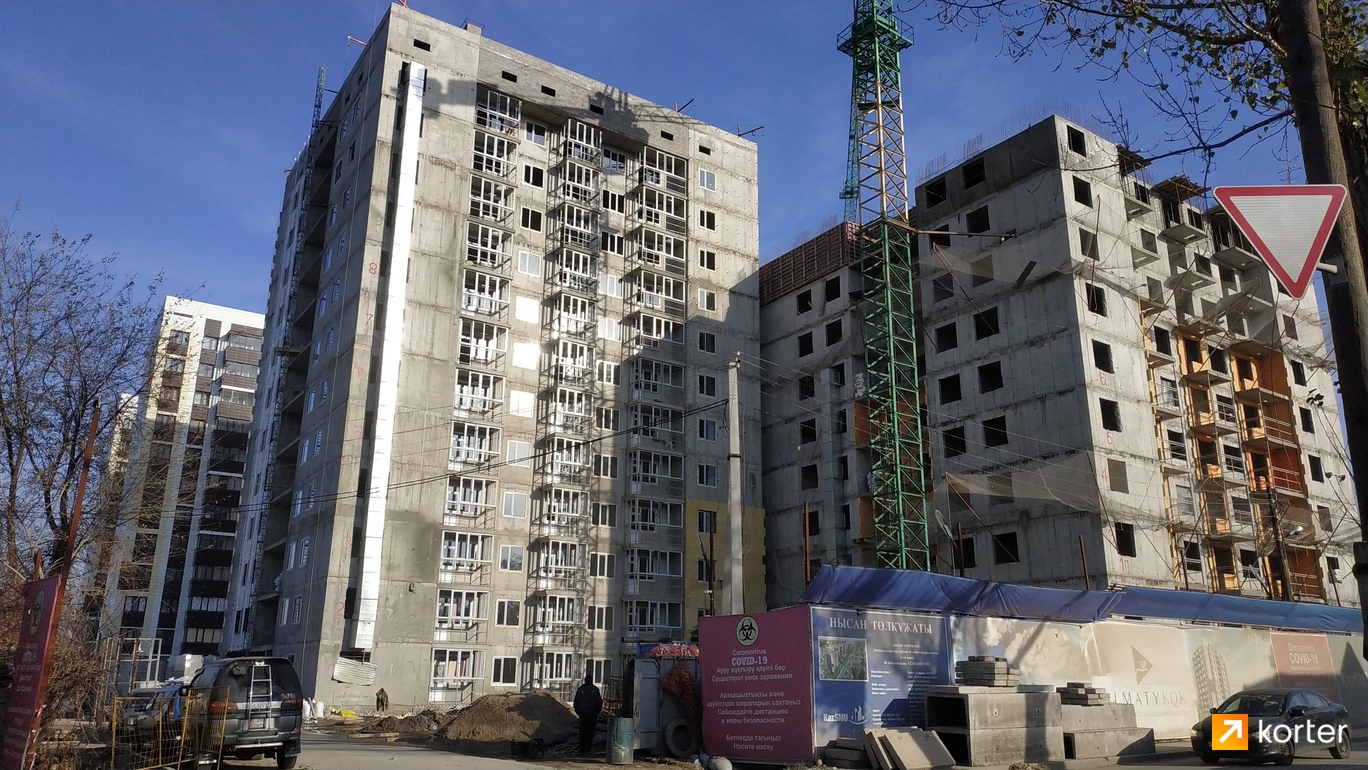 Ход строительства ЖК Gul-Ana - Ракурс 1, ноябрь 2022