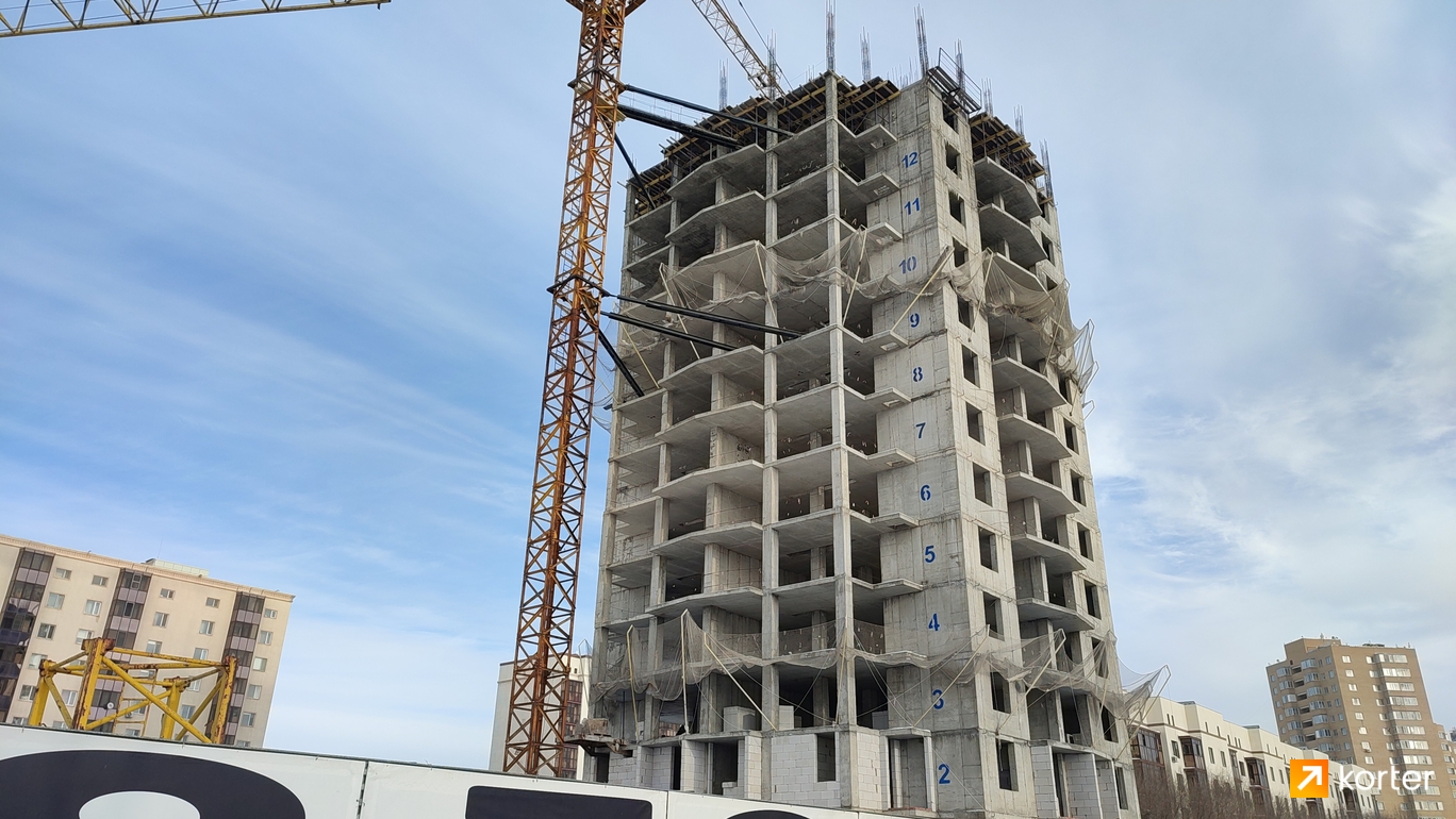 Ход строительства ЖК Khan Residence - Ракурс 2, декабрь 2022