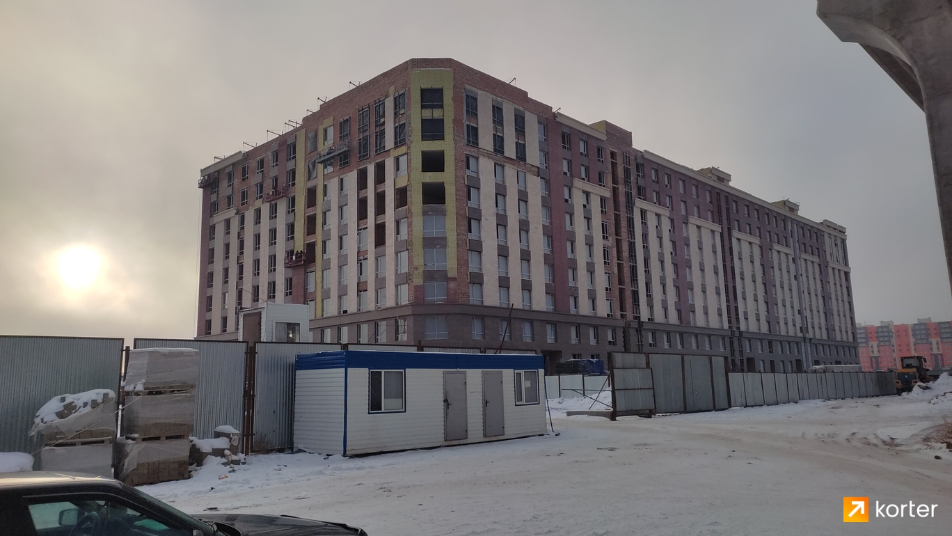 Ход строительства ЖК Мынжылдык - Ракурс 2, декабрь 2022