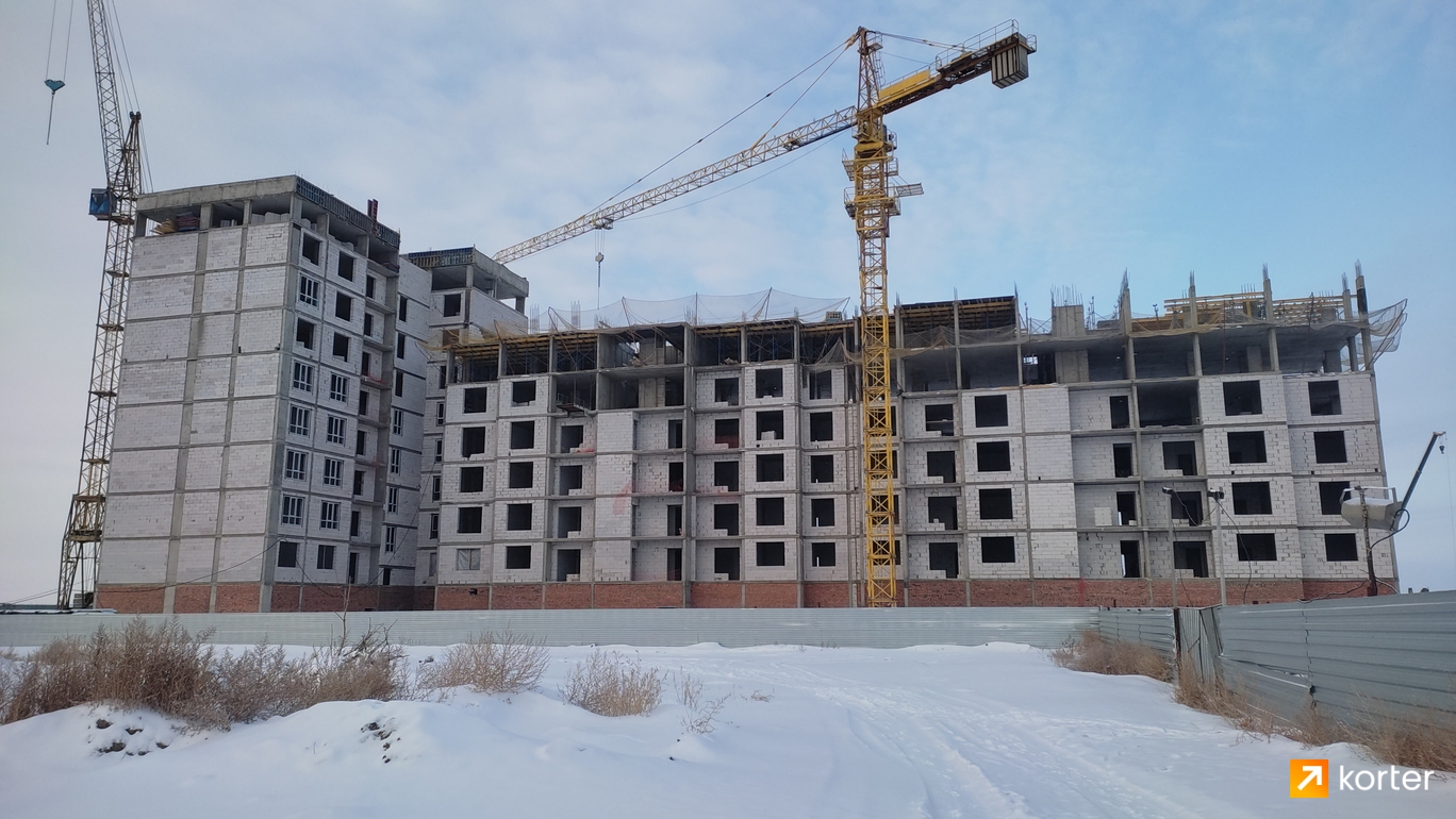 Ход строительства ЖК Shugyla - Ракурс 1, декабрь 2022