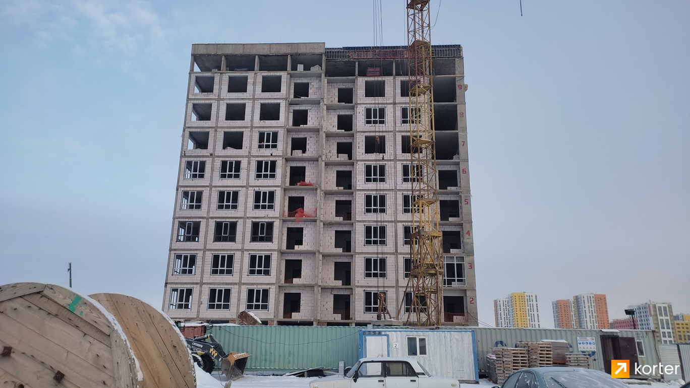 Ход строительства ЖК Shugyla - Ракурс 4, декабрь 2022