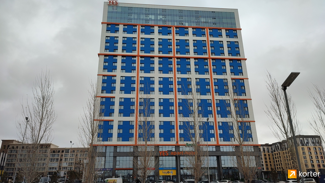 Ход строительства Апарт-отель YE`S Астана - Ракурс 9, март 2023