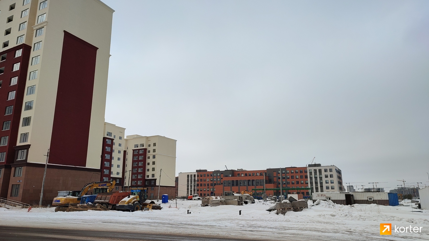 Ход строительства ЖК на Бектурова - Ракурс 7, март 2023