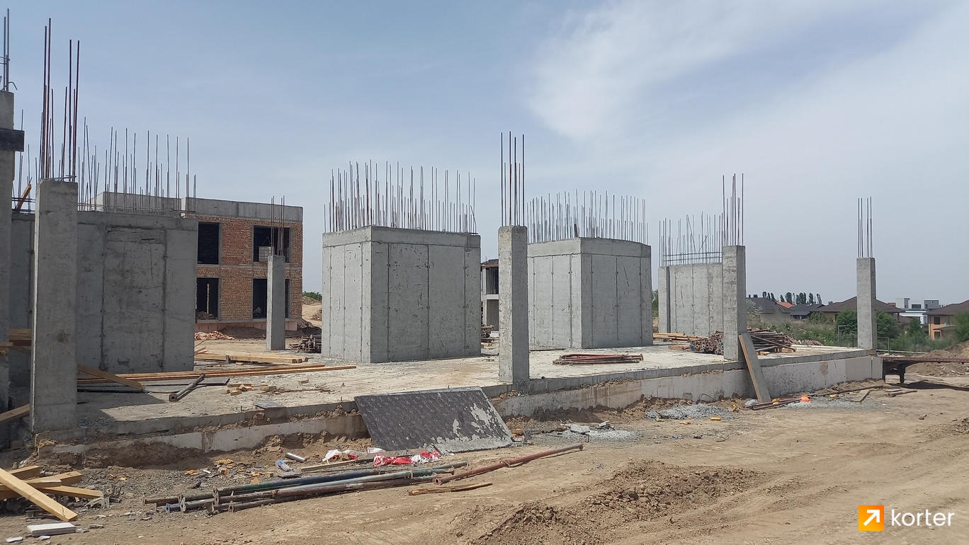 Ход строительства Коттеджный городок Baganashil Hills - Ракурс 7, май 2023