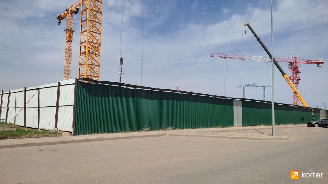 Ход строительства ЖК Aqzam - Ракурс 1, май 2023