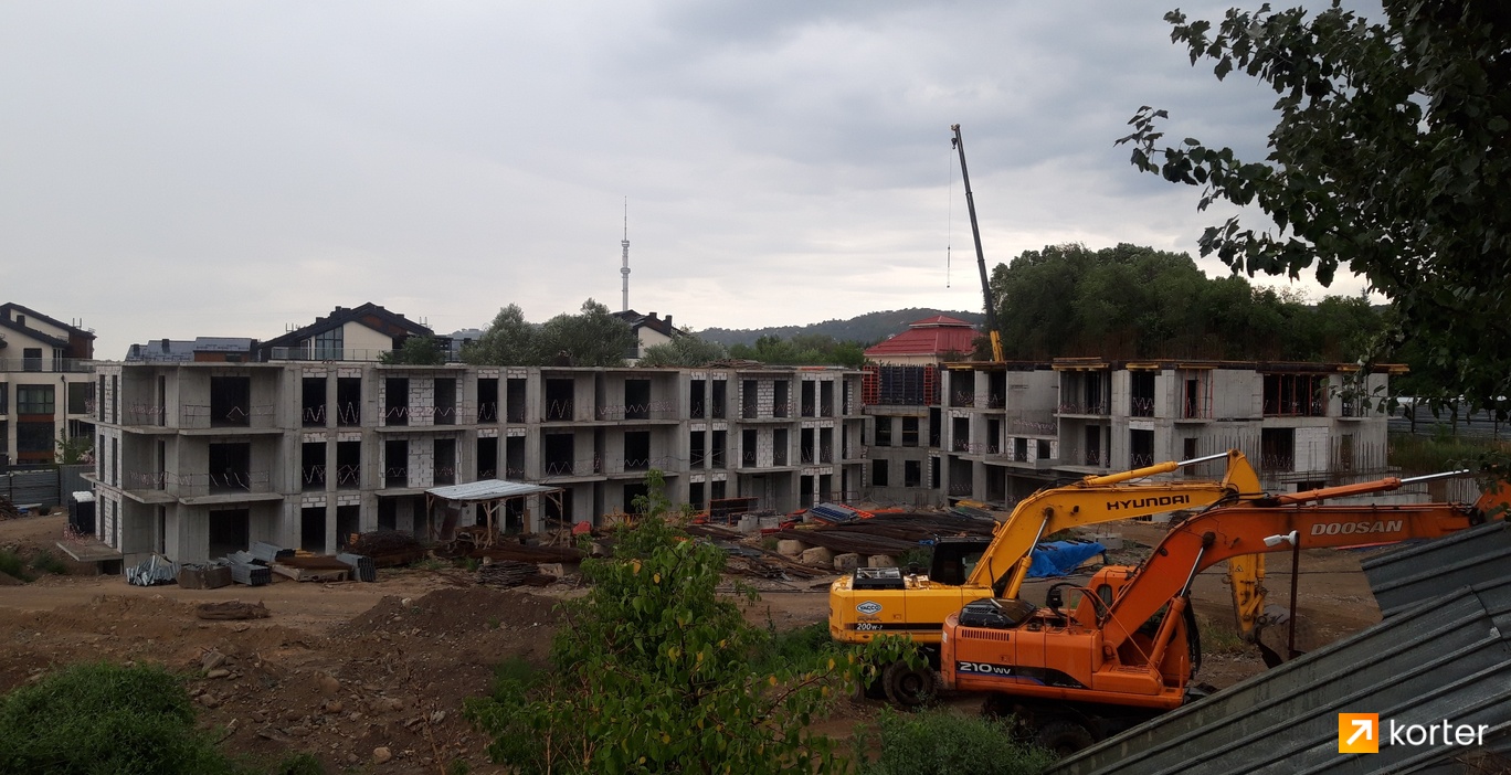Ход строительства Клубный дом на Жамакаева - Ракурс 1, август 2023