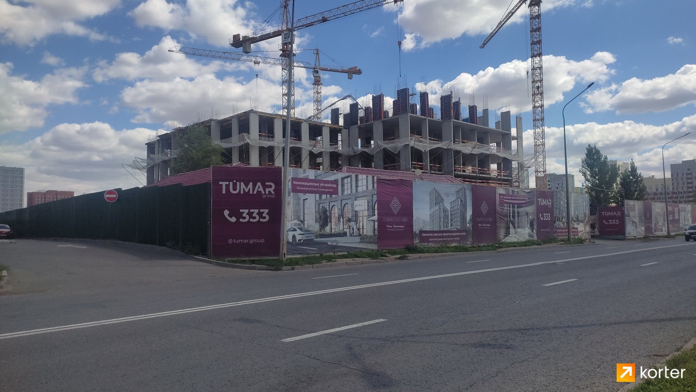 Ход строительства ЖК Tumar Exclusive - Ракурс 3, август 2023