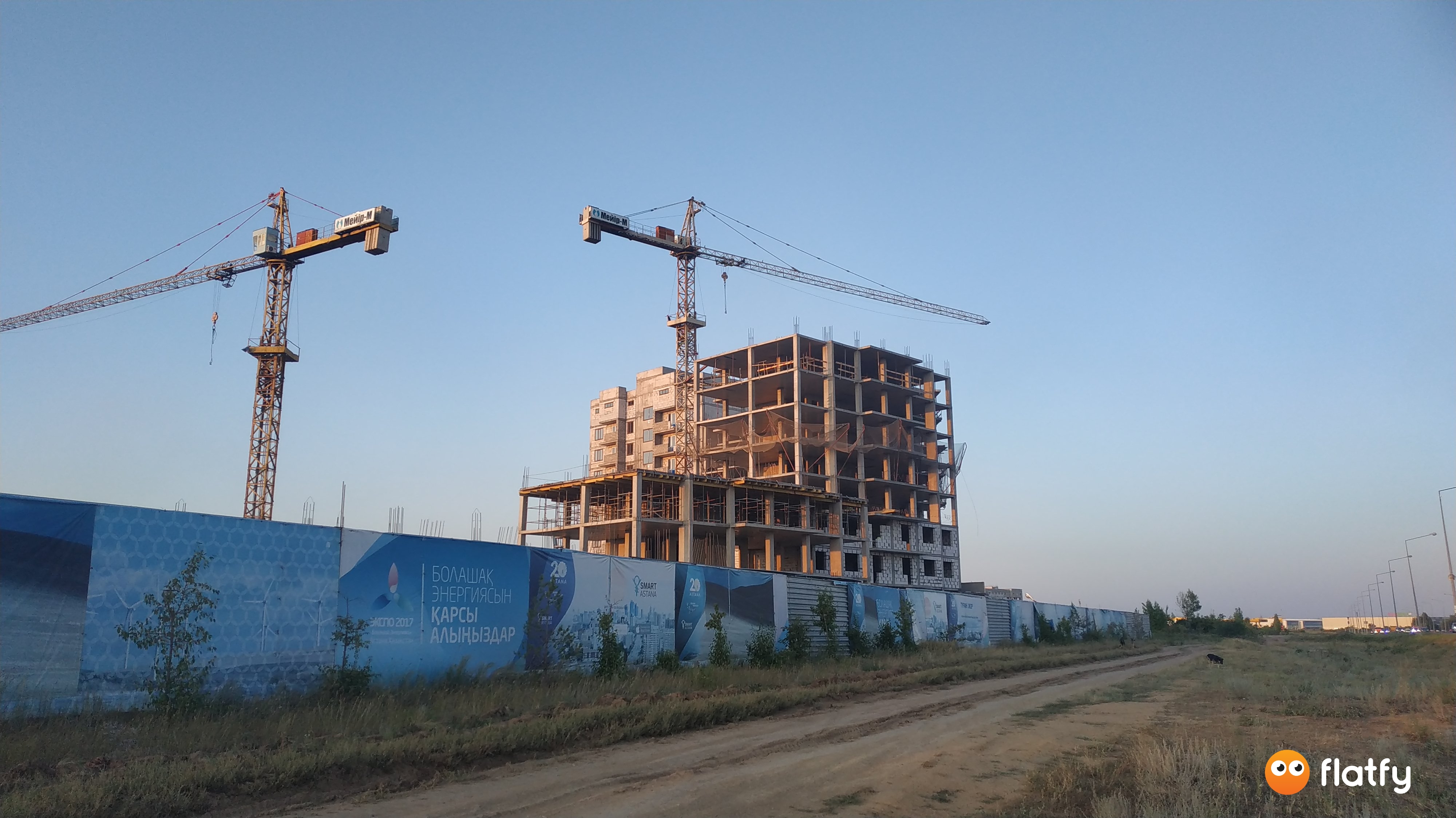 Ход строительства ЖК Денсаулык Бакыт - Ракурс 1, Август 2019