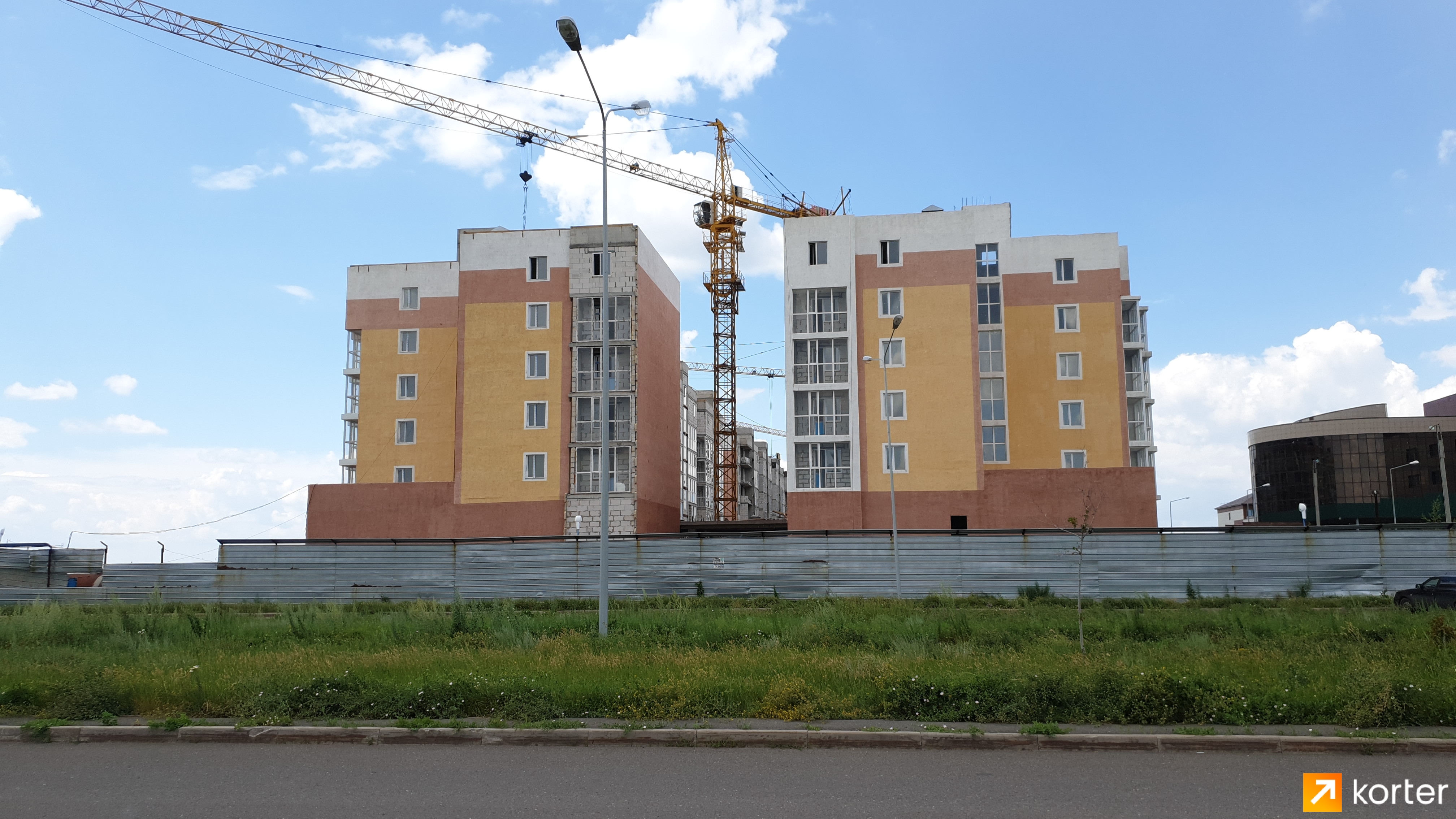 Ход строительства ЖК Коргалджинский квартал - Ракурс 3, Июль 2020