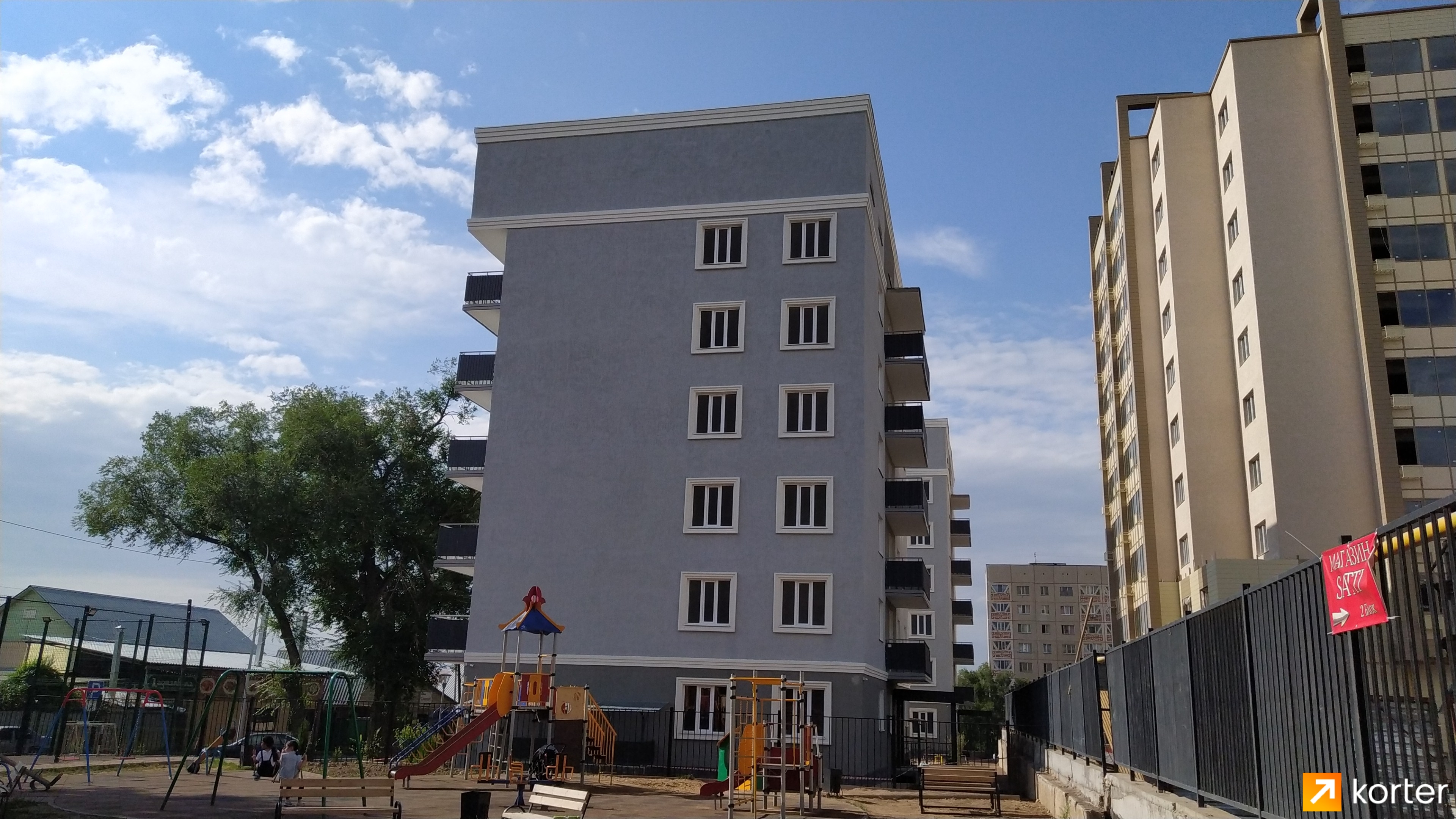 Ход строительства ЖК в мкрн Аксай-5 - Ракурс 4, Июль 2020