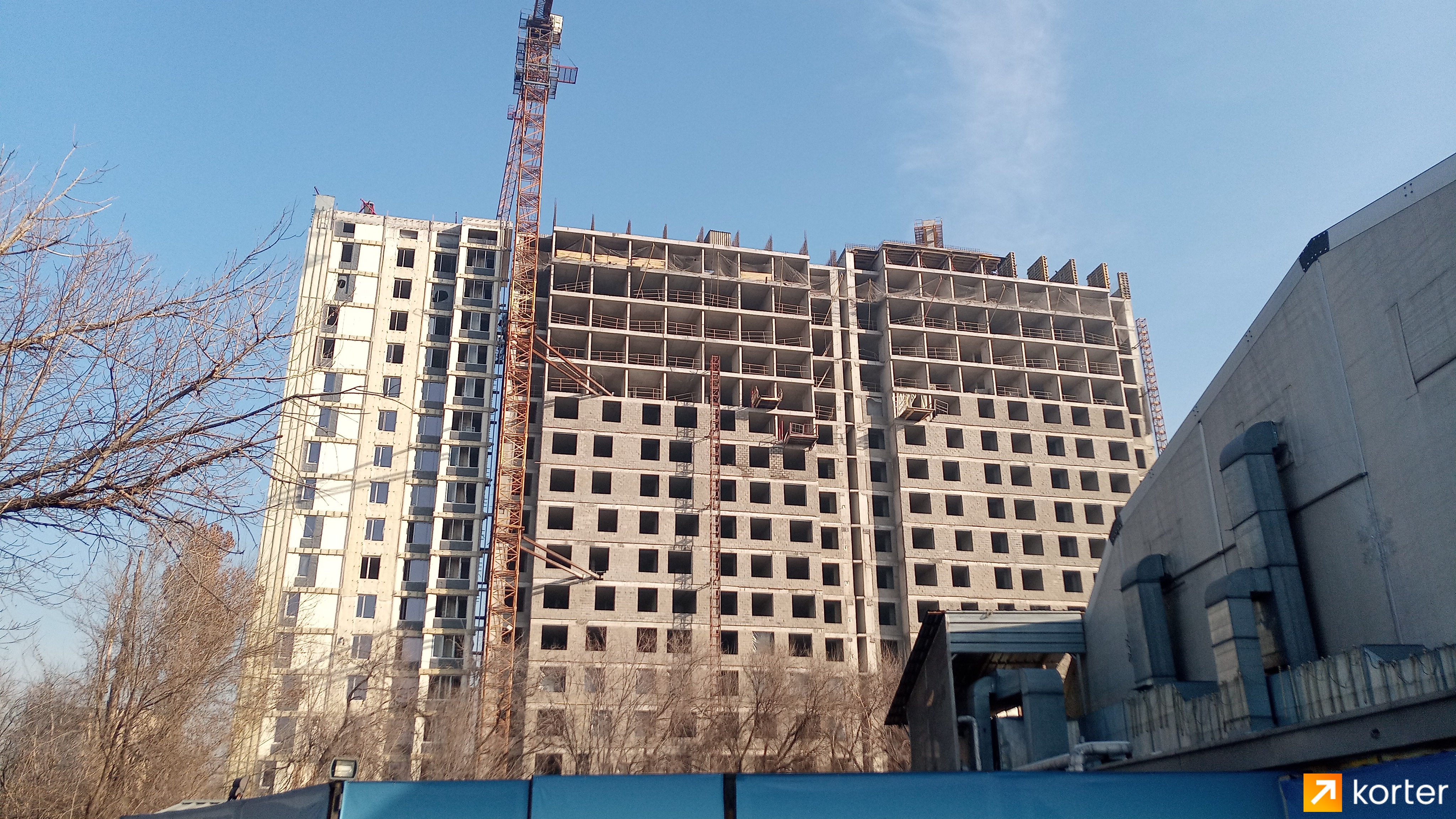 Ход строительства ЖК JAZZ-квартал - Ракурс 1, Январь 2022