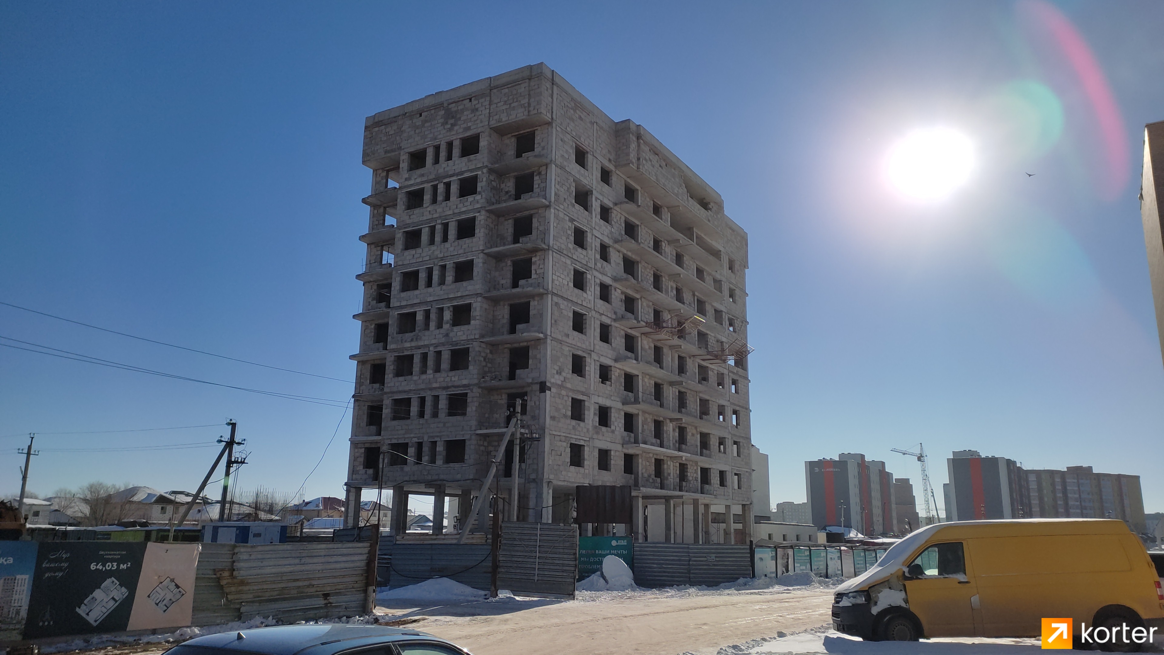 Ход строительства ЖК Лея-Север - Ракурс 5, Февраль 2022