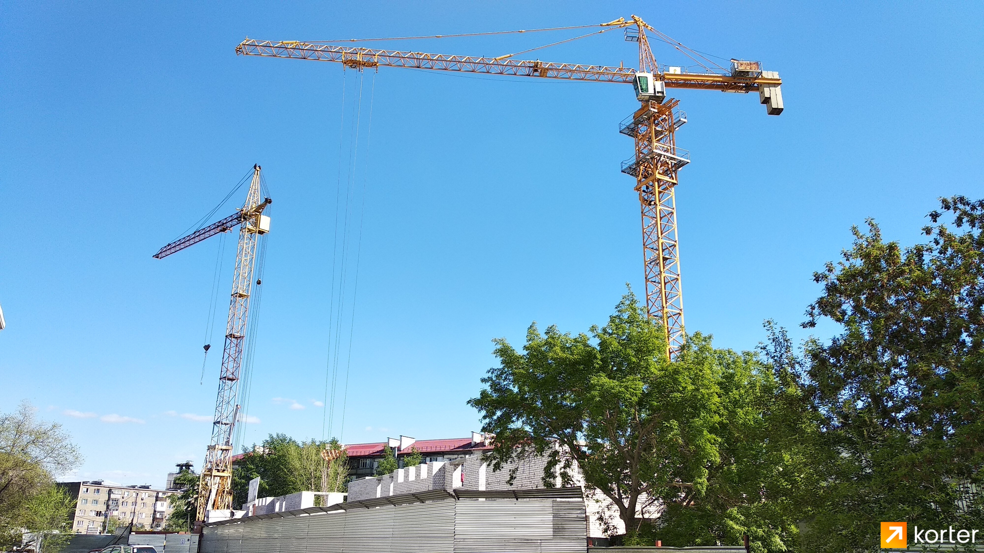 Ход строительства МЖК на ул. Кутпанова - Ракурс 4, Май 2022