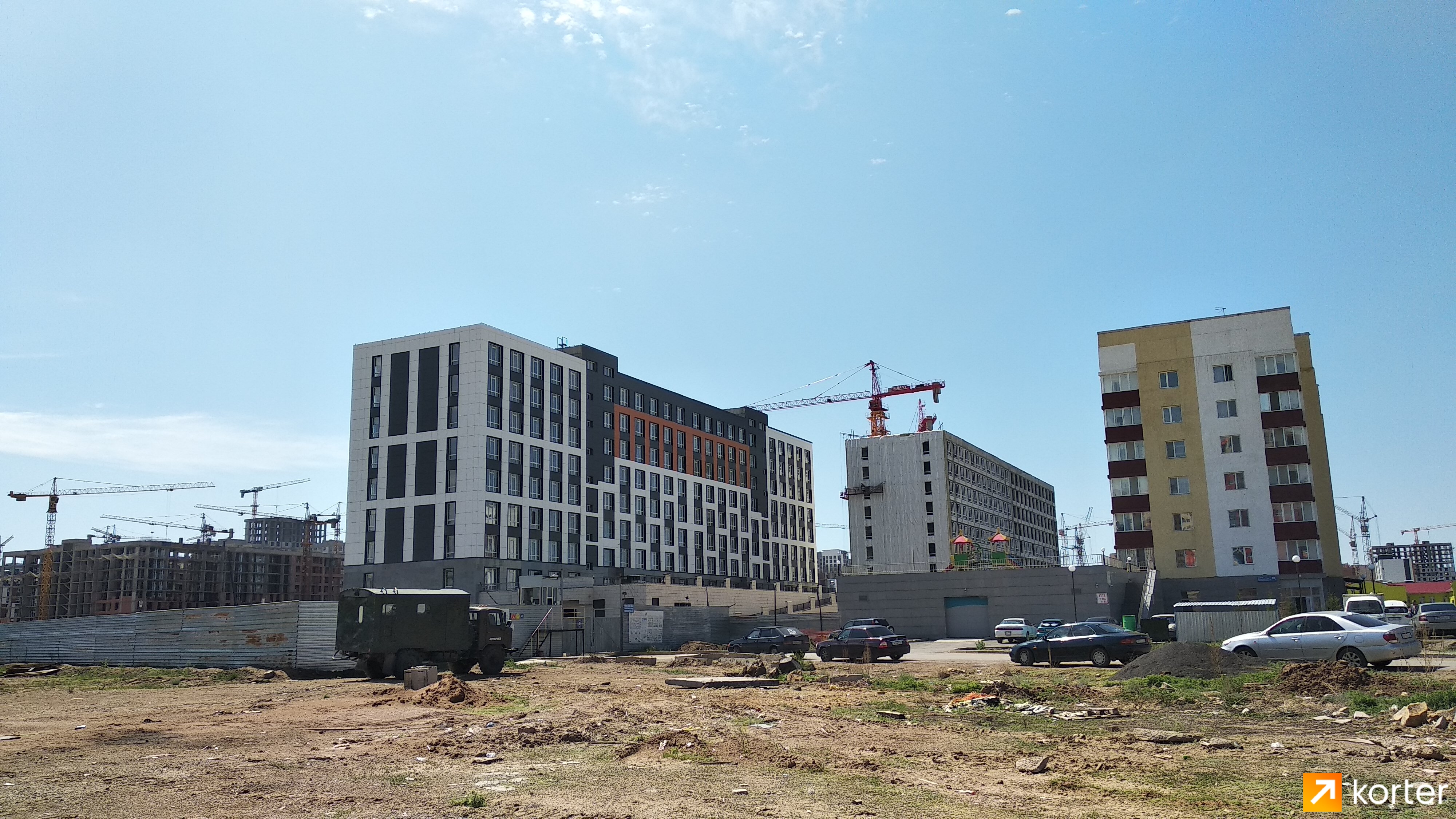 Ход строительства ЖК на ул. Омарова - Ракурс 6, Июнь 2022