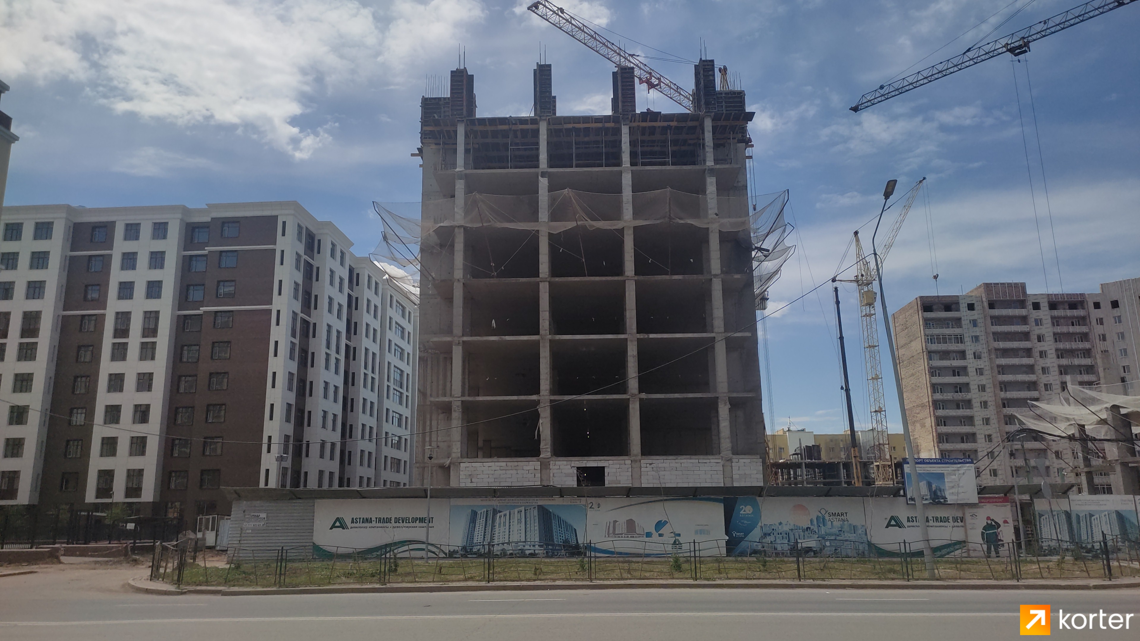 Ход строительства ЖК Триумф-Есиль - Ракурс 8, Июнь 2022
