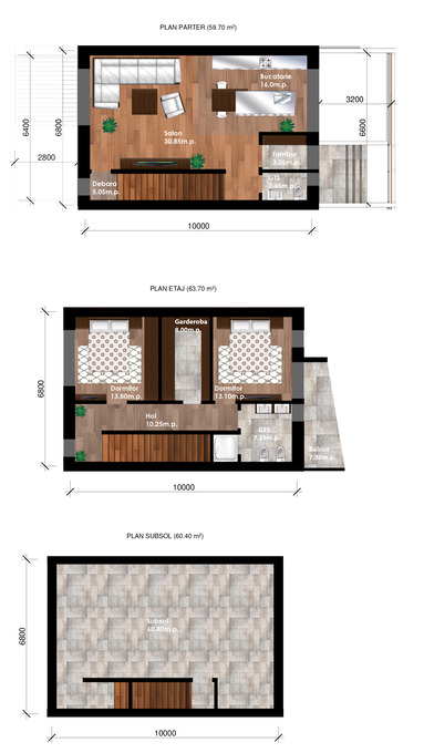 Планировка Таунхаусы квартиры, 120 m2 в ЖК Cottage Residence, в г. Кишинёва