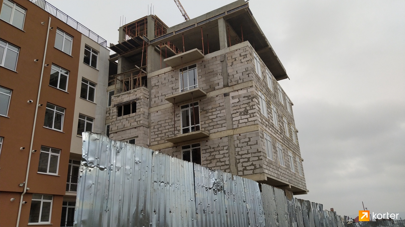 Evoluția construcției Complexului Bloc Locativ Atelierelor 2,4,6 - Punct 4, februarie 2020