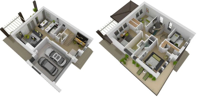 Schița Vile apartamentului, 166 m2 în Westfield, Arad
