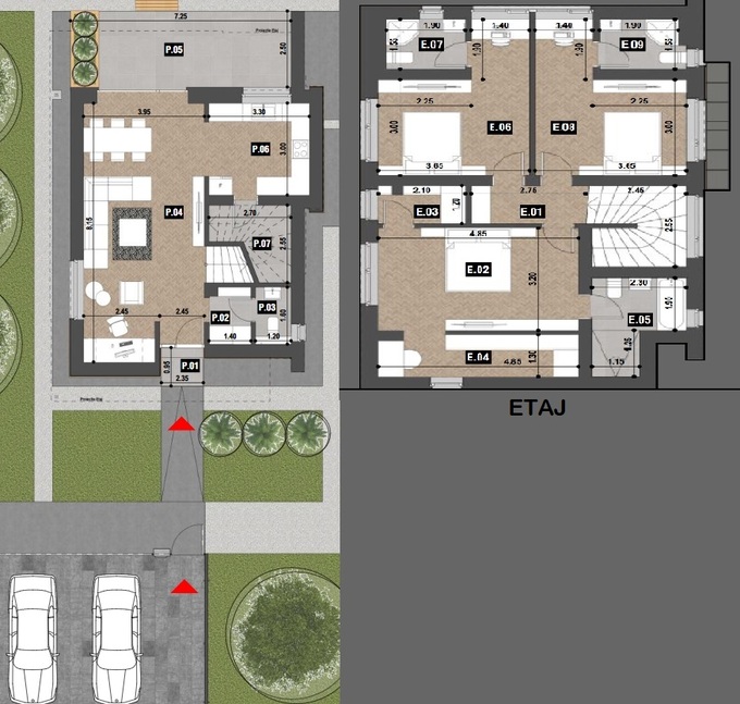 Schița Case apartamentului, 191.7 m2 în LSD - Living Spaces Design, București