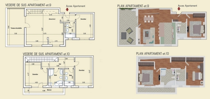 Schița 4 camere apartamentului, 147.3 m2 în Iuliu Maniu Residence, Arad