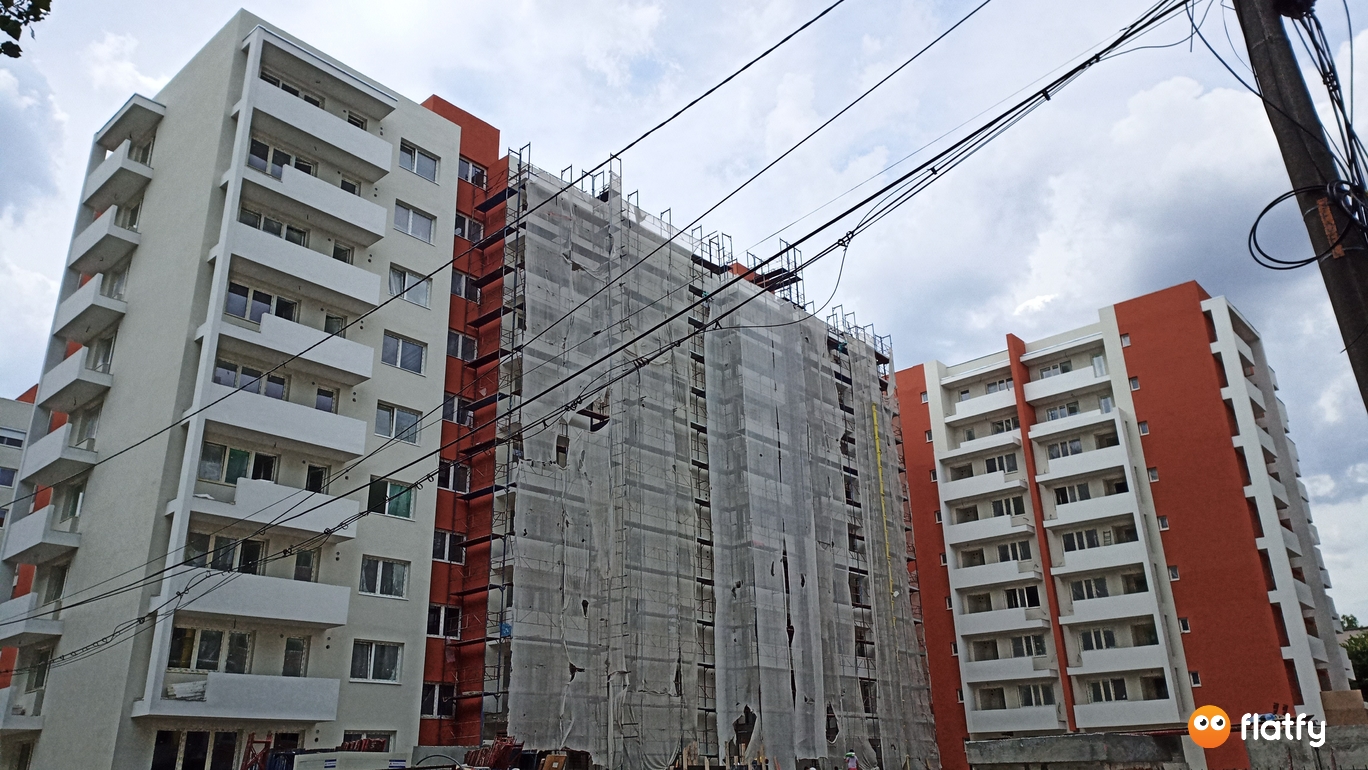 Evoluția construcției Baba Novac Residence - Perspectivă 1, iulie 2019