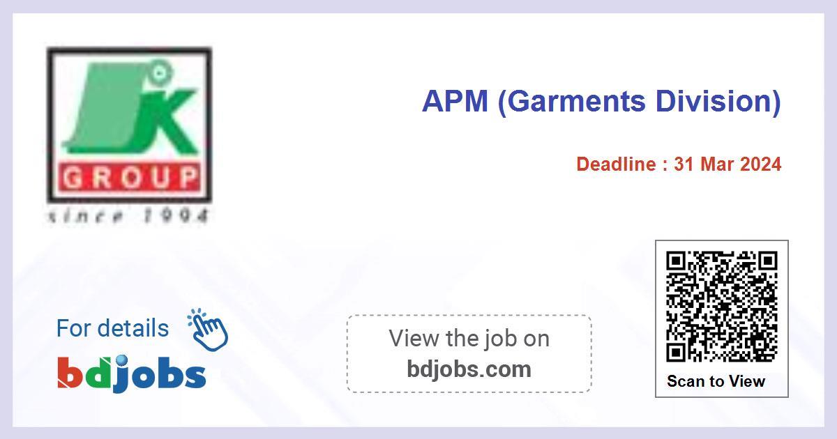 APM Garments Division JK Group Bdjobs