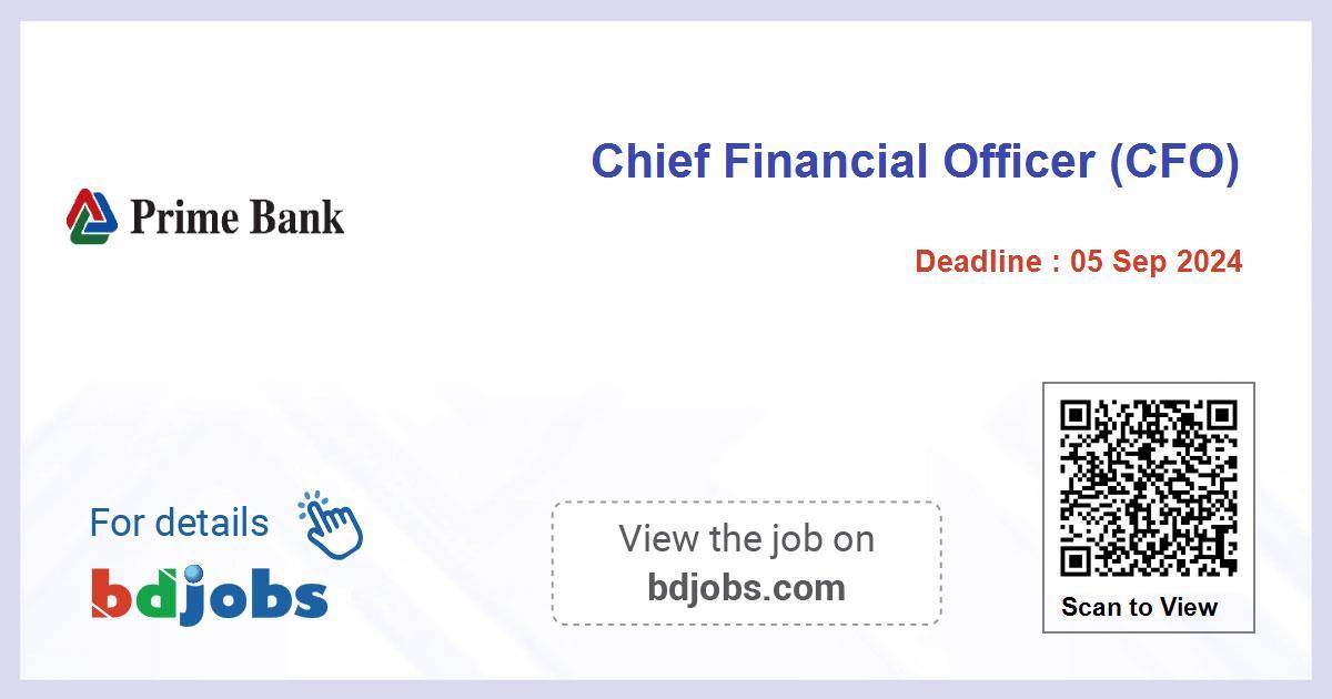 Chief Financial Officer (CFO) : Prime Bank PLC. || Bdjobs.com 