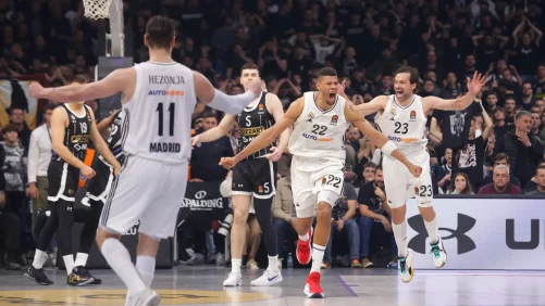 Tavares obra el milagro ante el Partizan para permitir al Real Madrid seguir soñando con los 'playoffs' de la Euroliga