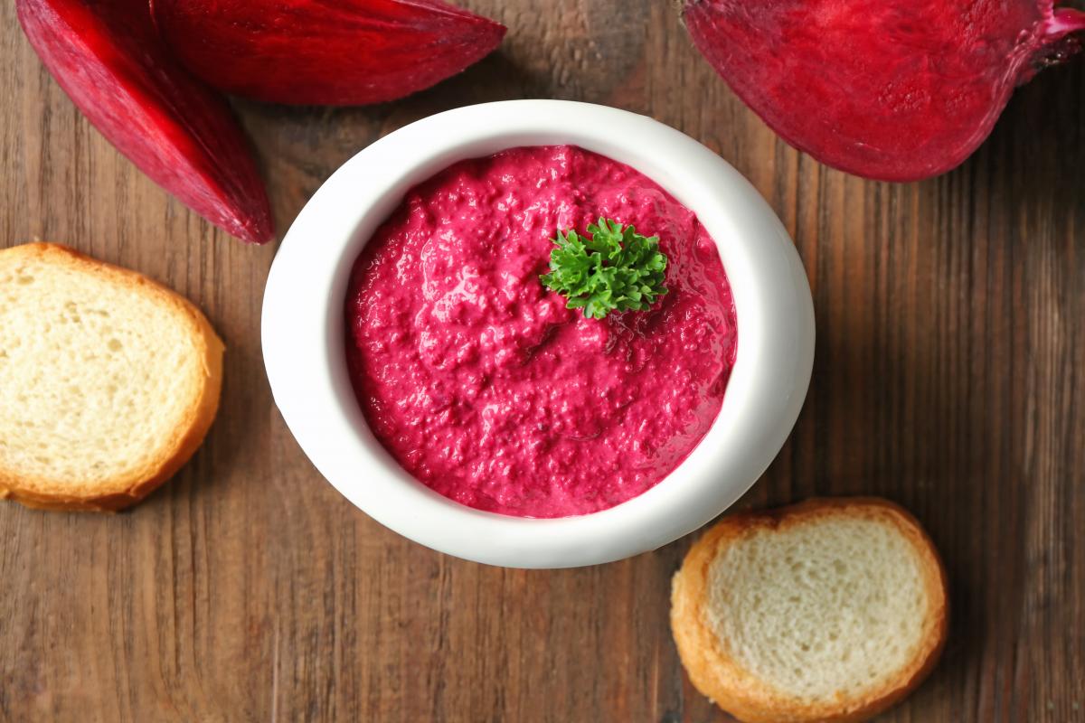 Beet & Goat Cheese Purée