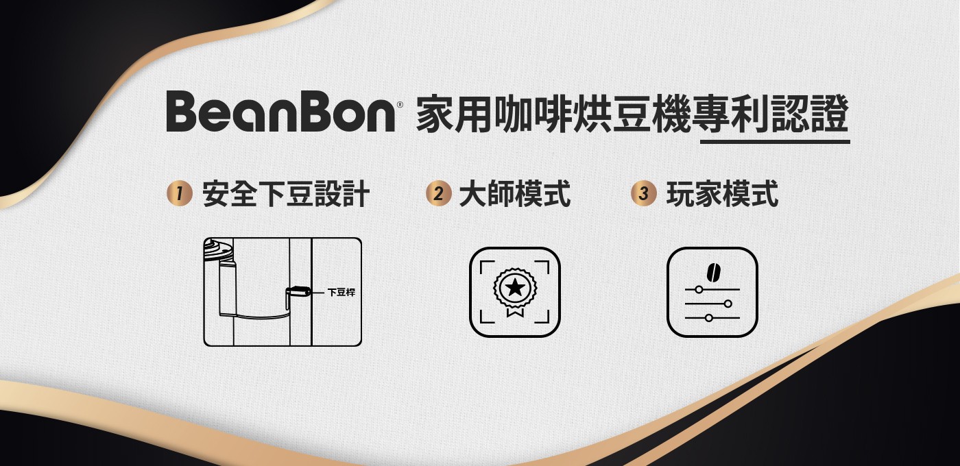 BeanBon 家用咖啡烘豆機三項專利認證