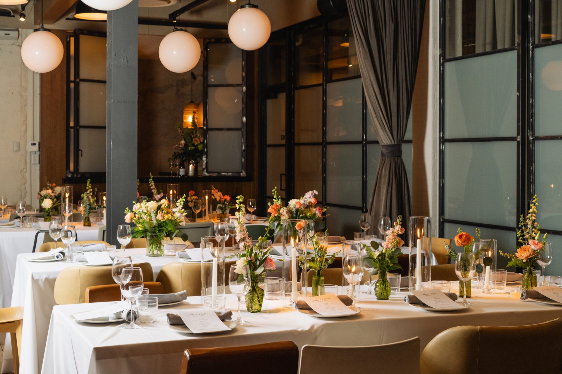 photo of an event space set up