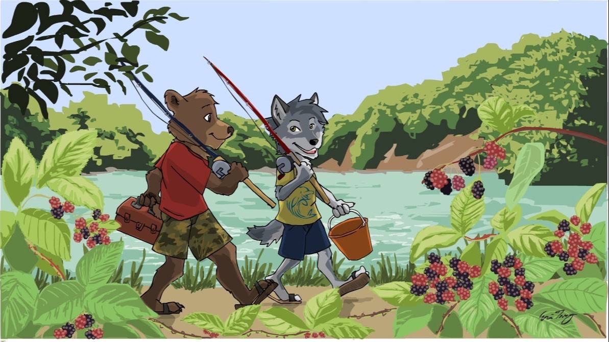 Going Fishing | erictarng - nature, cartoon | Beautify