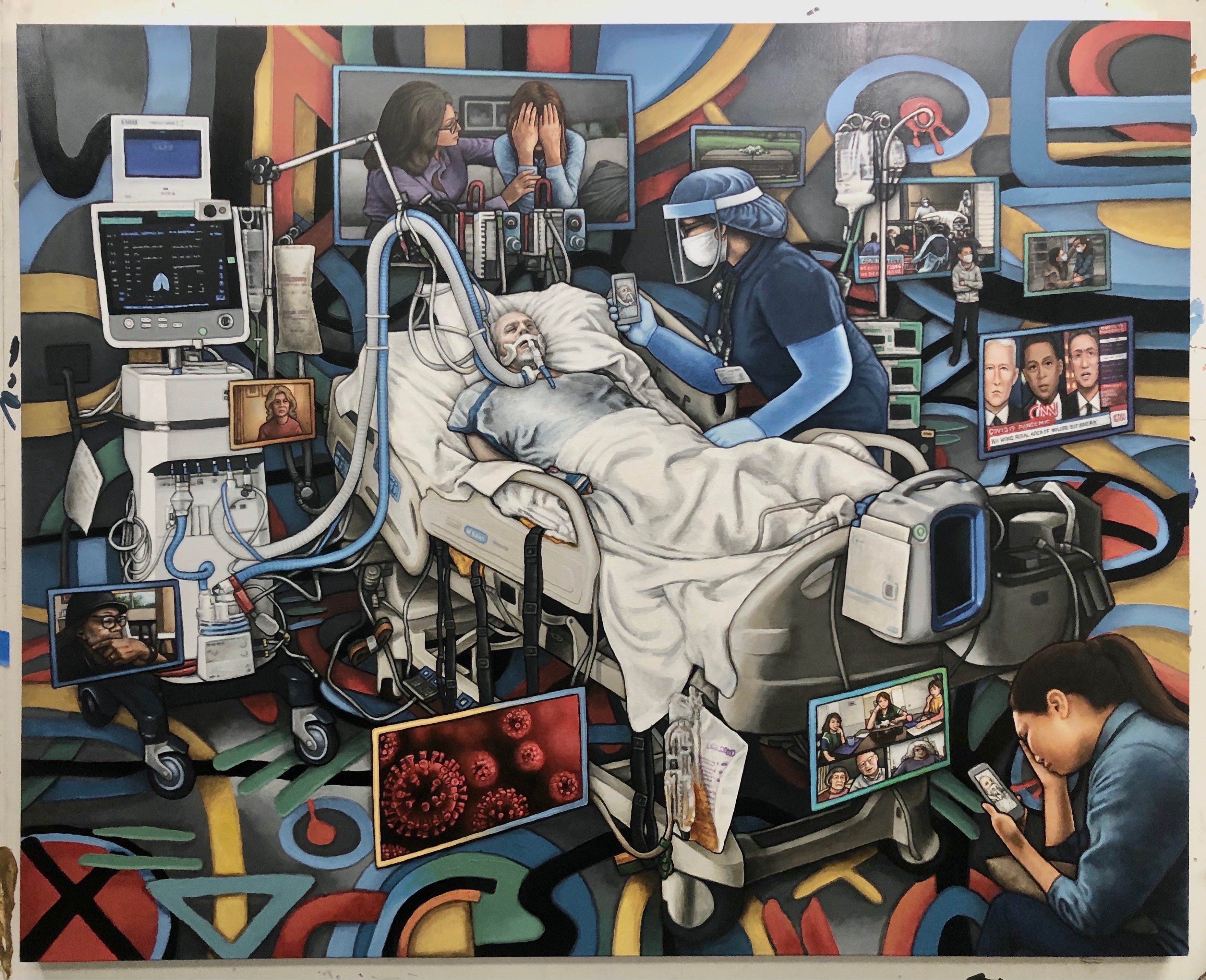 Virtual goodbye  | thread - graffiti, realism | Beautify