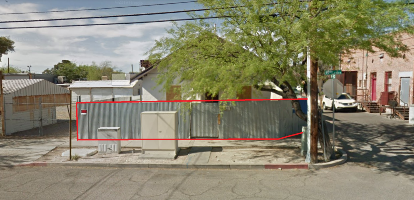 Tucson, 18 West 18th Street, 85701 - Barrio Viejo - Potential Art / Mural Site | Beautify